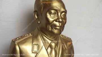 Tượng Bác Giáp Bằng Đồng Vàng cao 36cm