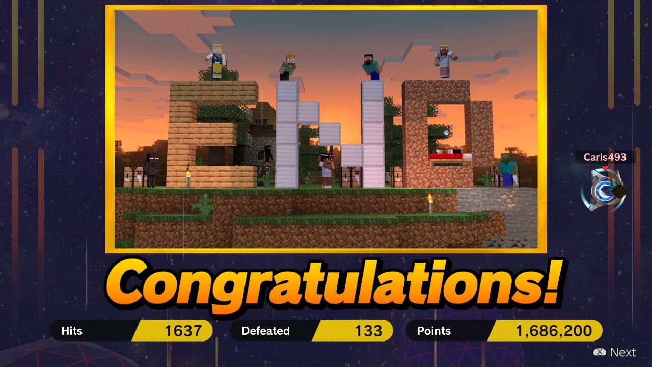 Super Smash Bros. Ultimate: Classic Mode Intensity 9.9 as Steve