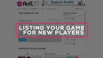 Find New Players for Your Game on Roll20 | Tutorial