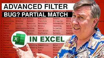 Excel - Why Is Excel Advanced Filter Using Partial Matching - Episode 2568