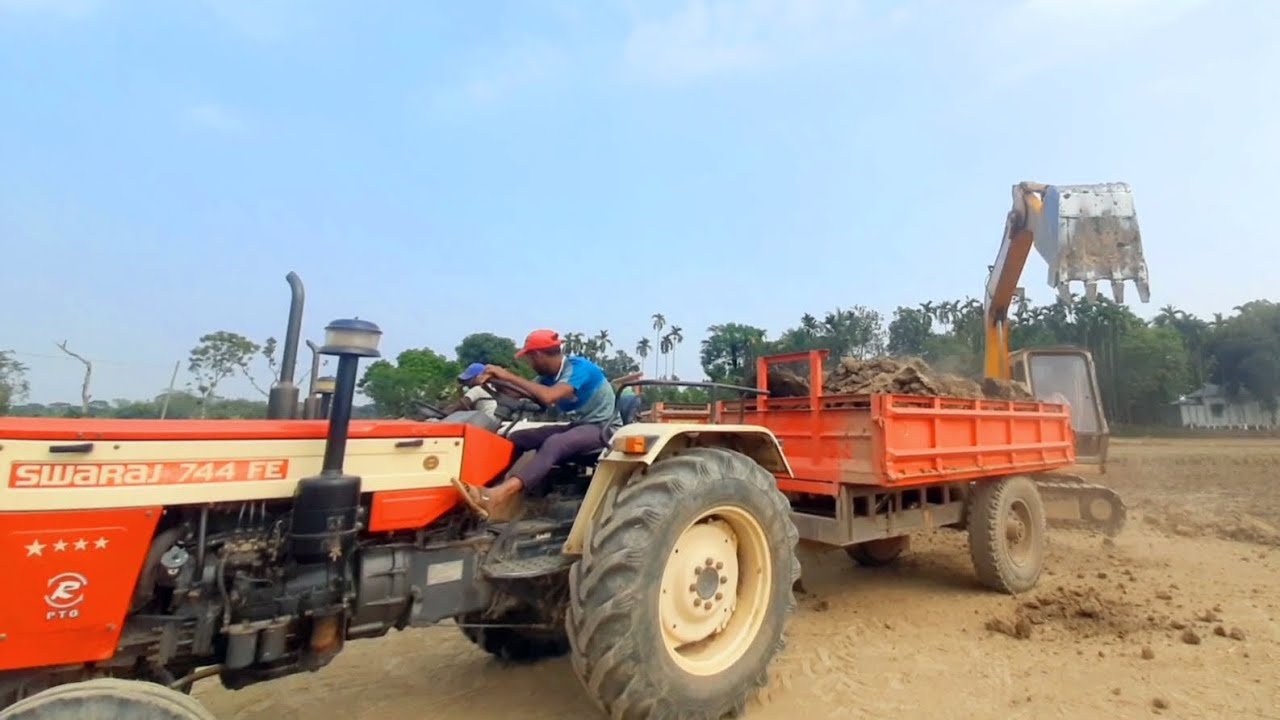 Swaraj Eicher Mahindra Tractor Working In Mud | Tractor Video | Tractor Stunt | Tractor Stuck 57