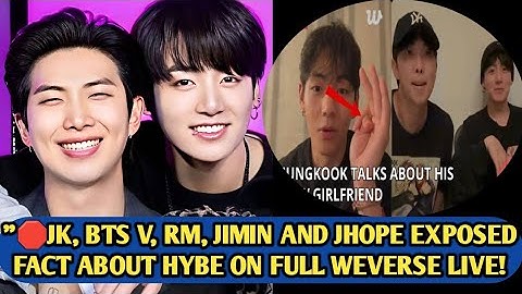 Finally"🛑Jungkook, BTS V, RM, JIMIN, and JHOPE full Weverse live.