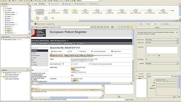 Kofax Kapow:  demo about intellectual properties web data extration