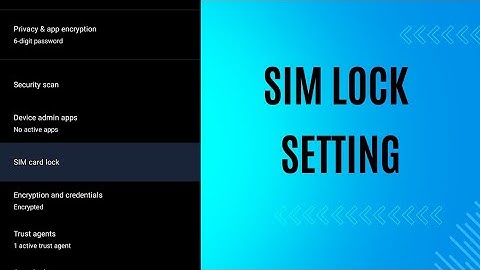 How To Disable SIM Lock Password In Android || how to #howto