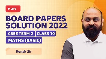 CBSE Term 2 | Class 10 Mathematics (Basic) Paper Solution 2021-22 | Amazon Academy