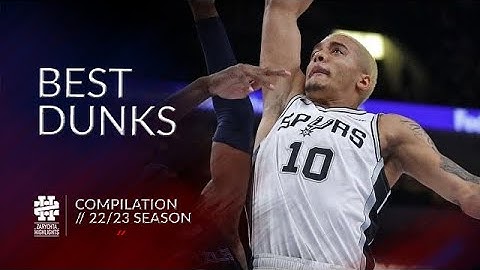 Jeremy Sochan dunks compilation 2023 season