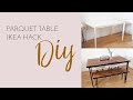 PARQUET TABLE IKEA HACK DIY | Using reclaimed wooden floor upcycle - Bang On Style