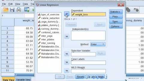 dummy coding moderation spss multiple regression weight loss