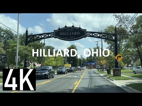 Hilliard, Ohio 4K Street Tour - Driving through Old Hilliard - Main Street