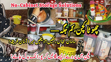 No-Cabinet Kitchen Organization Tips | Smart Storage Solutions & Grocery Organization ✅