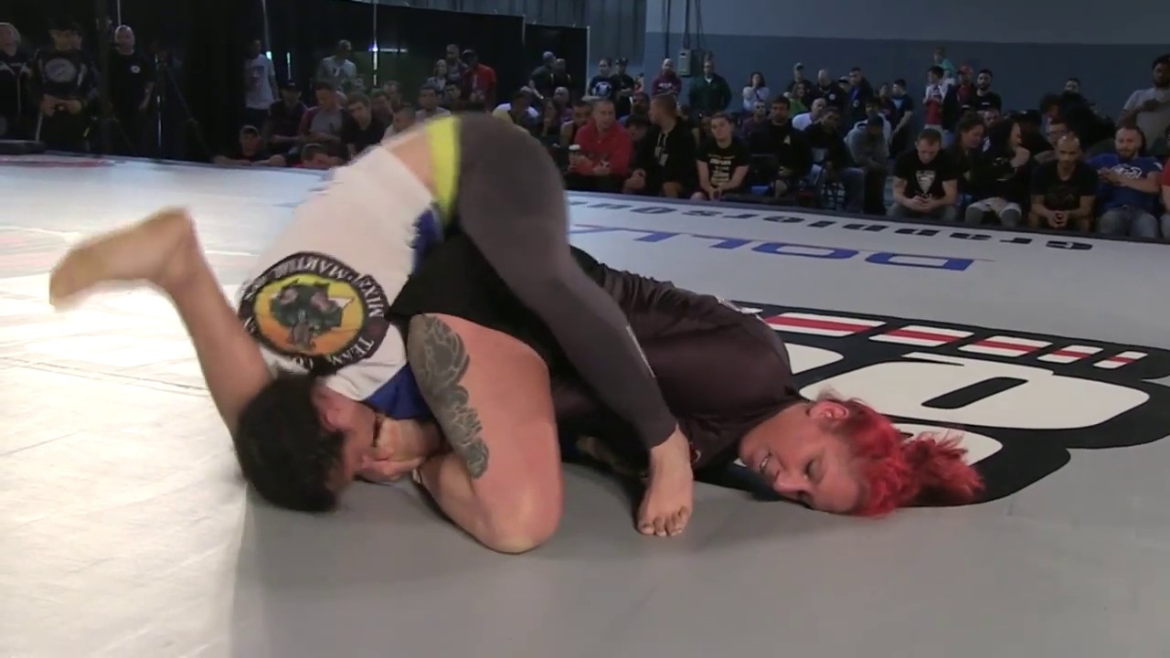 Grappling girls in action