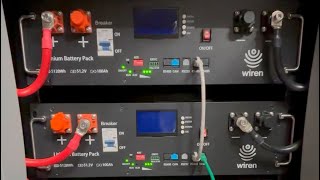 Signature Solar Wiren 51.2V 100ah LiFePO4 server rack battery added to the EG4 LiFePO4 batteries.