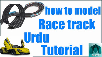 Maya Modeling in Urdu Hindi -how to model Race track and texture