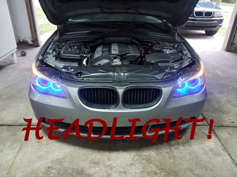 BMW 525i good looking headlight (BMW 525i how to change halo lights)