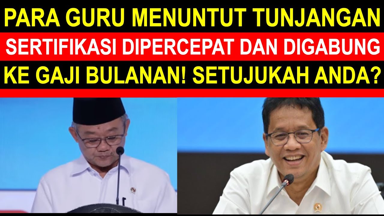 Breaking news 20 Oktober 2025 tuntutan pencairan tunjangan sertifikasi guru triwulan 3 dipercepat