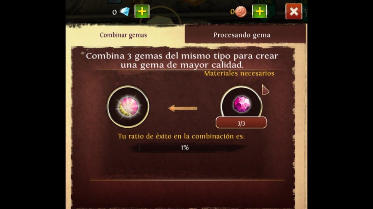 Gem slots order and chaos