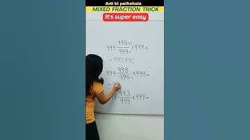 😎Math Hack/ Mixed Fraction Simplification Trick #shorts #trending #fraction #maths #shortsfeed