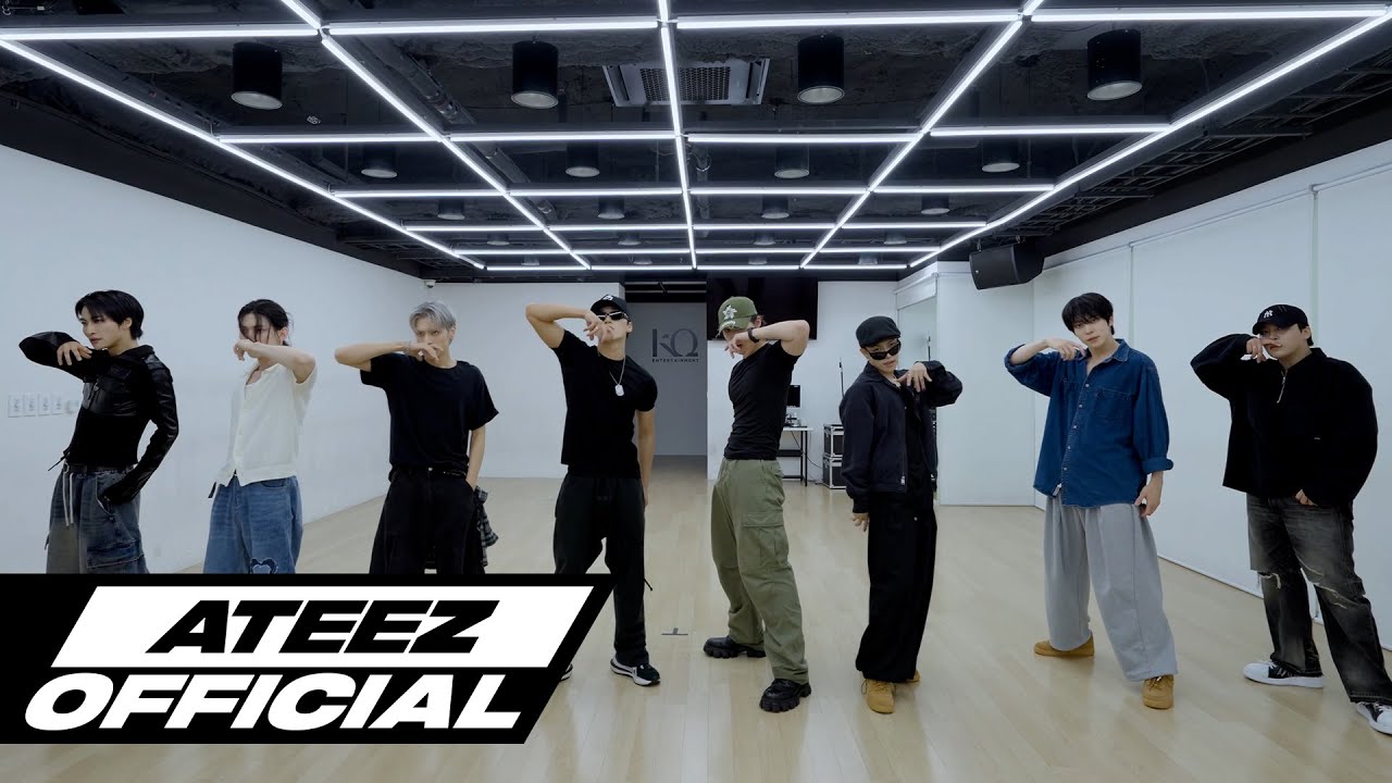 ATEEZ showcases their smooth dance moves in the “Lemon Drop” dance