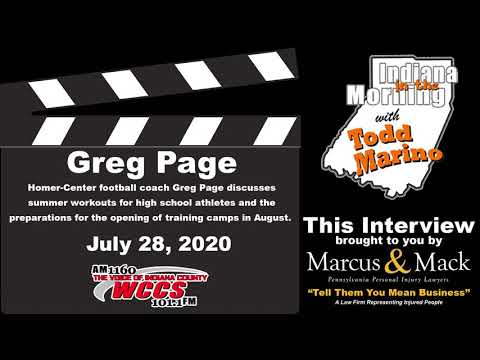 Indiana in the Morning Interview: Greg Page (7-28-20)