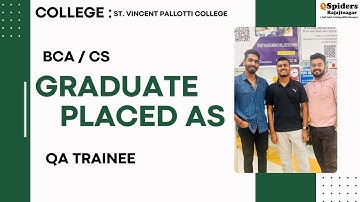 BCA(CS) Graduate got placed as "QA TRAINEE"