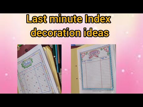 Easy and last minute index decoration # project decoration# 2 minutes index making