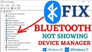 windows 11 bluetooth missing from device manager | fix all bluetooth issues