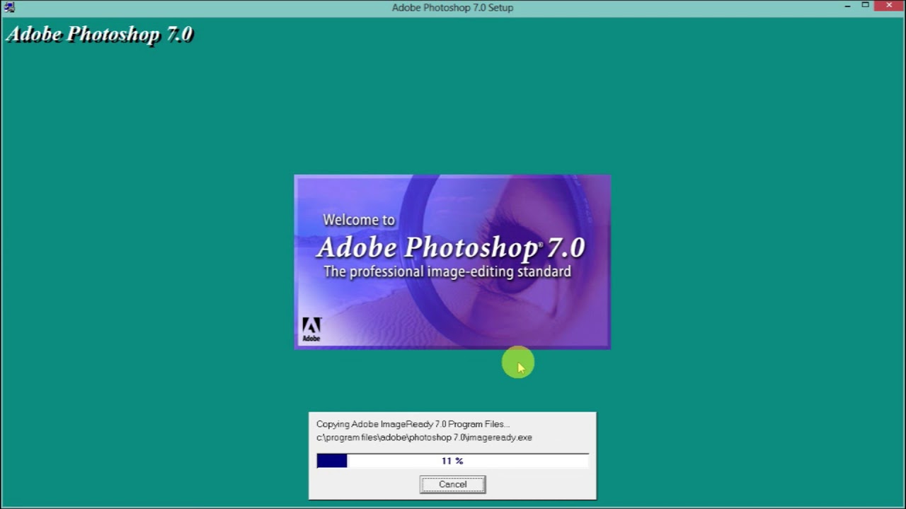 How to install Photoshop 7.0 in windows 8