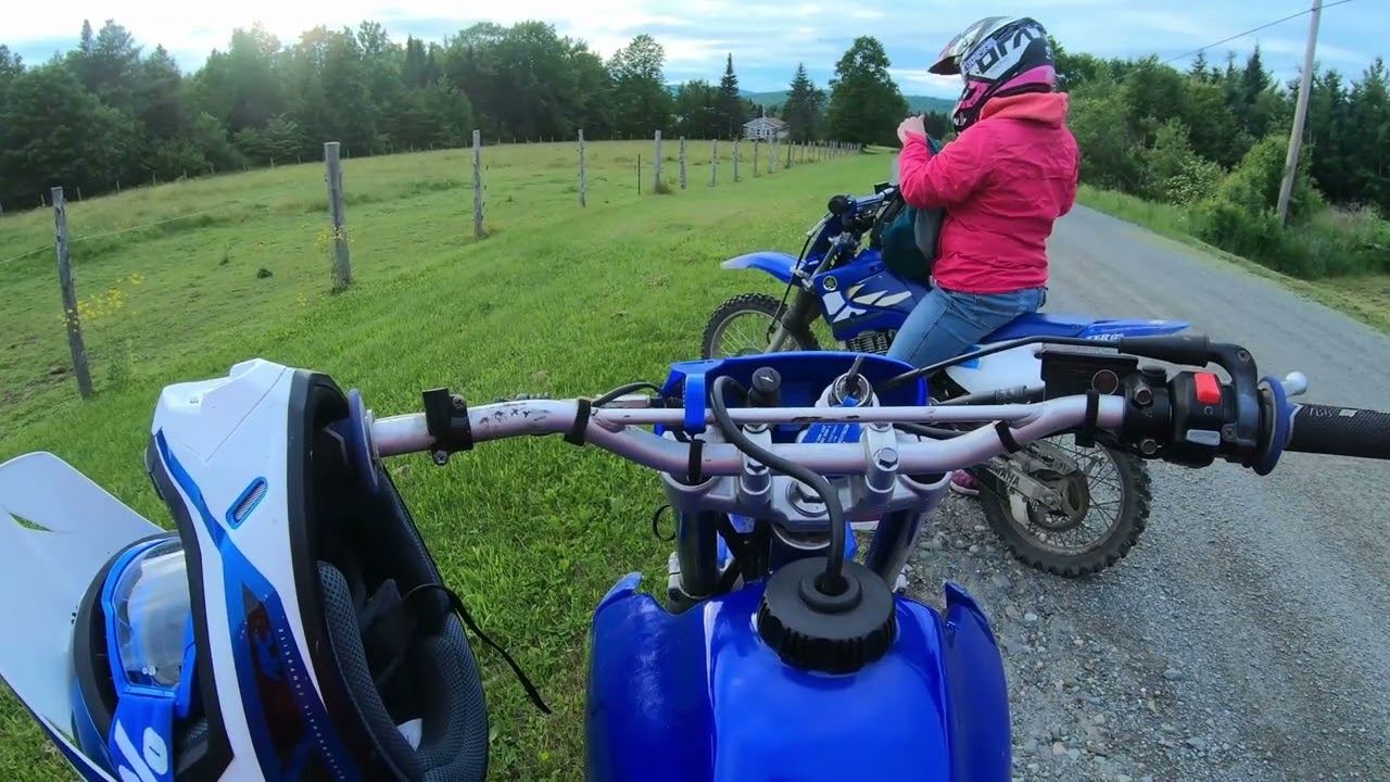 Dirt bike ride through the towns of Guilford, Parkman and Abbot, Maine.