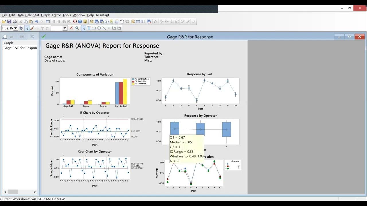 Lec 9 Part 2 Gage R & R Minitab Example YouTube