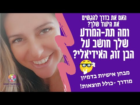 מבחן האמונה העצמית ומימוש הייעוד תרגיל בדמיון מודרך כולל תוצאות 