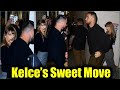 Travis Kelce grabs a beer at Taylor Swift’s favorite NYC tavern before their romantic date night.