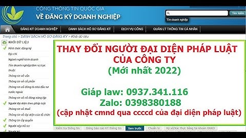 Hướng dẫn thay đổi người đại diện pháp luật công ty qua mạng - mới nhất 2022 (có lời).