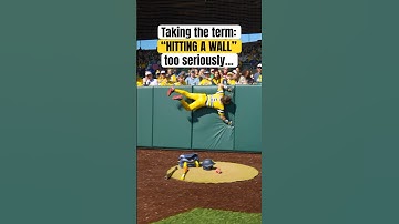 😬He hit an actual wall😵‍💫 #short#savannahbananabaseball #baseball #funny #funnyvideo#mlb#softball