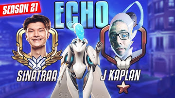 SINATRAA plays DUO with JEFF KAPLAN - Echo (NEW HERO) Gameplay Overwatch