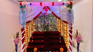Gauri-Ganapati | Mahalaxmi Decoration ideas~How to set up a makar for Gauri-Ganapati #easyway #makar