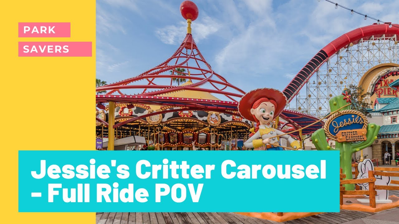Jessie’s Critter Carousel Ride - Pixar Pier - Full POV