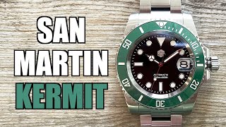 San Martin Kermit Ghost SN0017G-B Submariner Homage - Perth WAtch #459