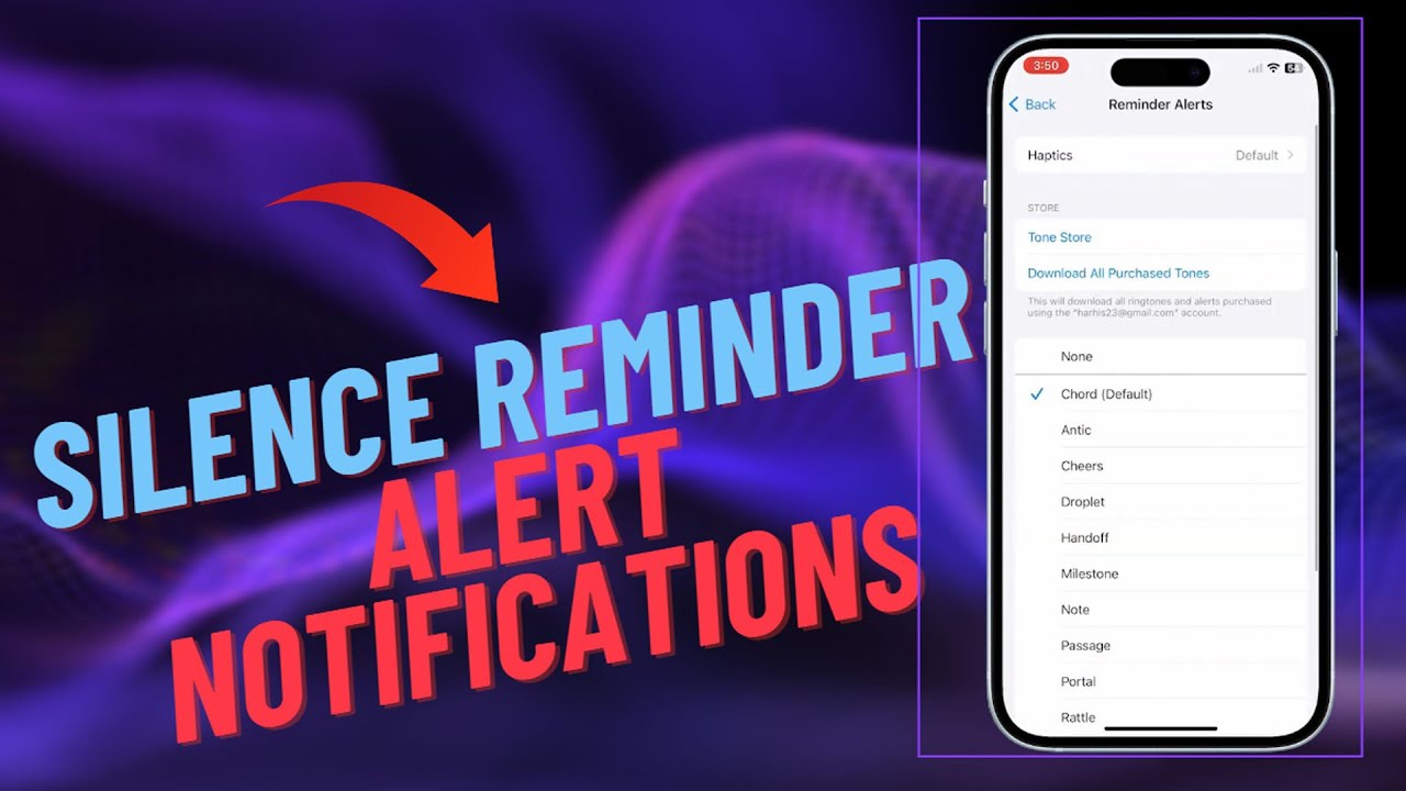 How To Silence Reminder Notification Alert Sound on iPhone 15 - YouTube