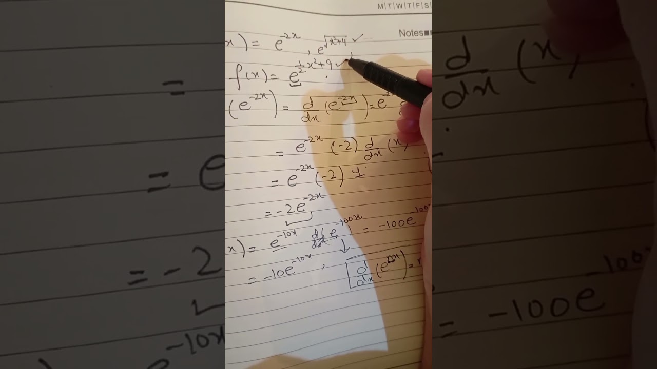 Derivative of exponential function