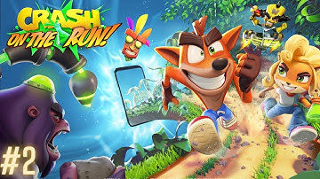 CRASH ON THE RUN GAMEPLAY #2|DEFEATING NINA CORTEX GANG|SEWER OR LATER|ELECTRO & NITRO LAB SCIENTIST