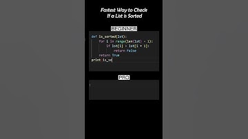 Beginner😅 vs Pro😎: ⚡ Check Sorted! 🚀 #python #programming #coding #shorts #trending #youtube #tips