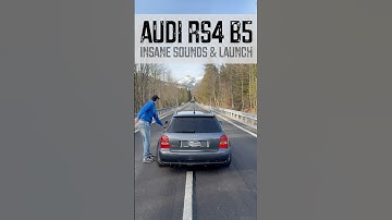 Fire-spitting Audi RS4 B5 crazy launch!