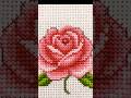 rose cross stitch design ||#shorts #crochetpattern