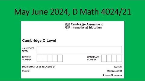 May June 2024, D Math 4024 21, Solution by Ferhan Mazher