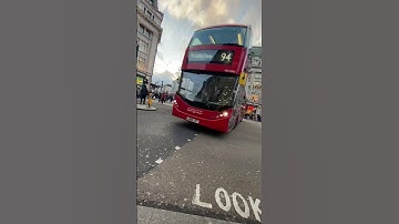 Bus 94 to (Piccadilly Circus). At Oxford Circus-.#london #bus #shorts