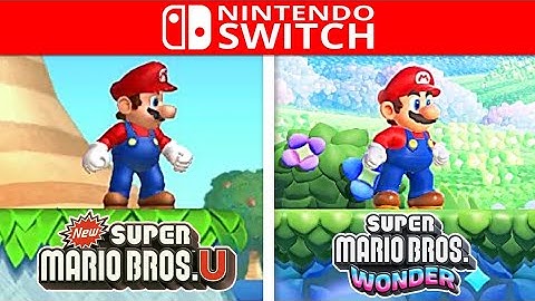 New Super Mario Bros U vs Super Mario Bros Wonder | Nintendo Switch Graphics Comparison