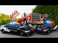 MEGA Diesel Truck VS Cop Cars! Complete DESTRUCTION!- BeamNG Mods