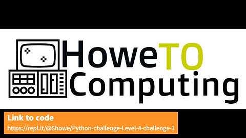 Python challenges level 4 challenge 1