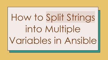 How to Split Strings into Multiple Variables in Ansible