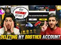 Deleting My Brother Account Id Hack Prank 😂Wasting 10,000 Diamonds Crying Moment - Garena Free Fire